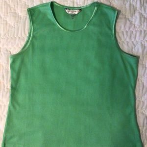 Alison Daley Kelly green sleeveless shell.